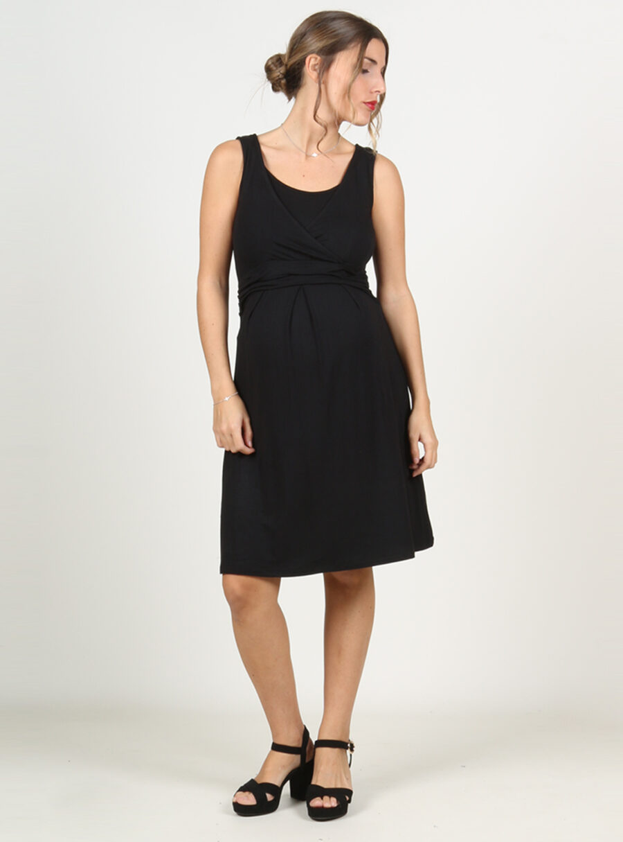 Vestido lactancia escote cruzado - Imagen 4