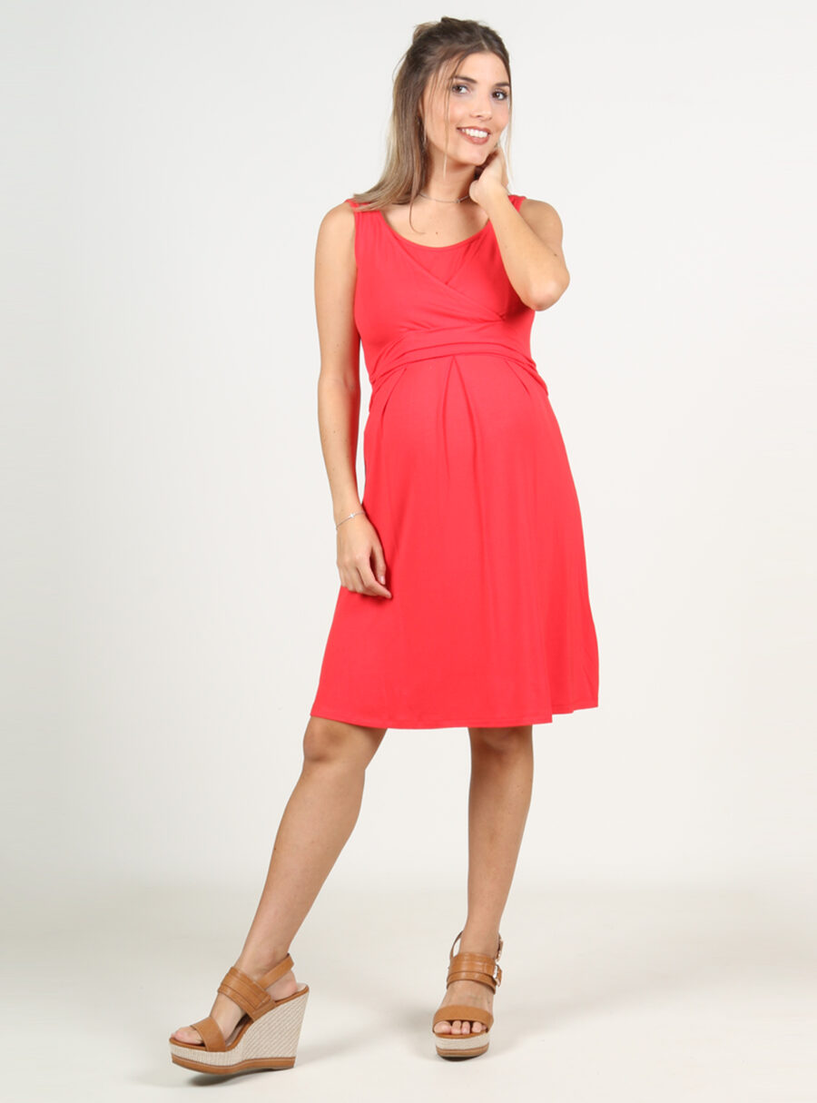 Vestido lactancia escote cruzado - Imagen 4