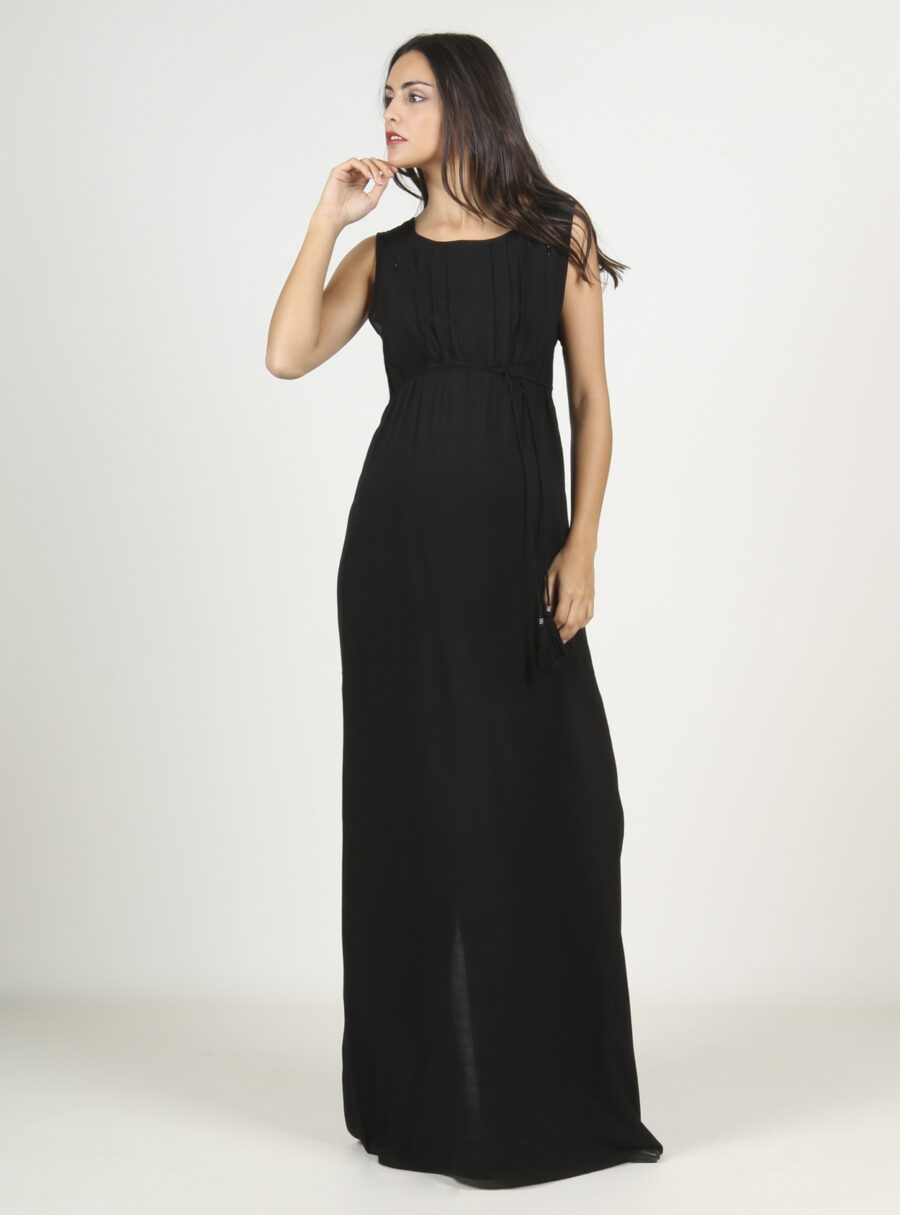Maxivestido lactancia en color negro