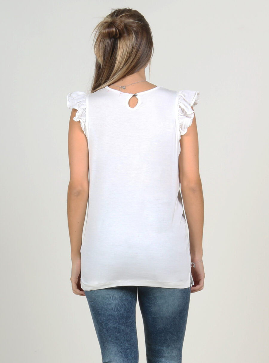 Blusa lactancia con volantes y jaretas - Imagen 3