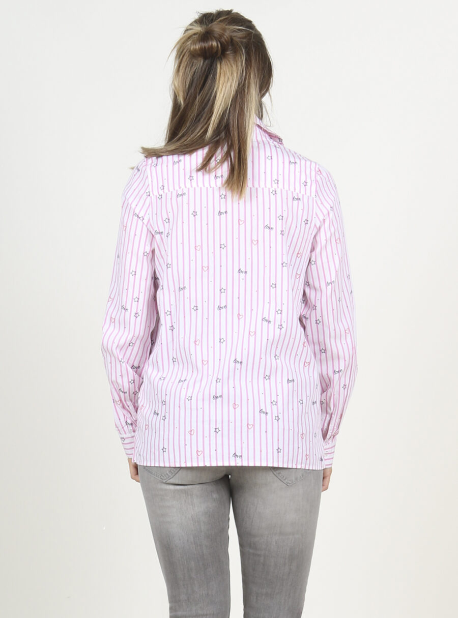 Camisa de rayas con estampado - Imagen 3