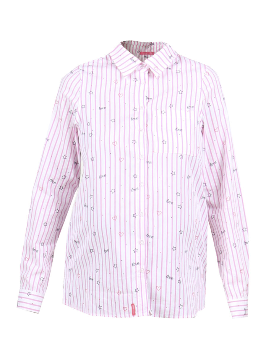 Camisa de rayas con estampado - Imagen 5