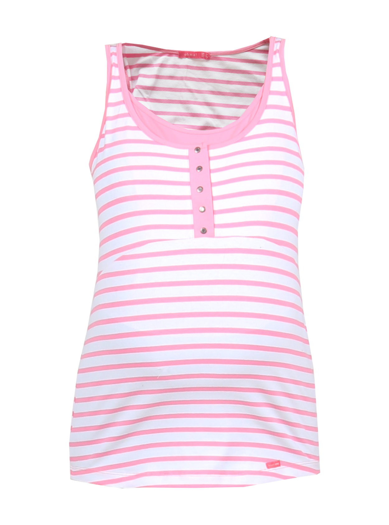 Camiseta tirantes rayas lactancia con baby body - Imagen 7