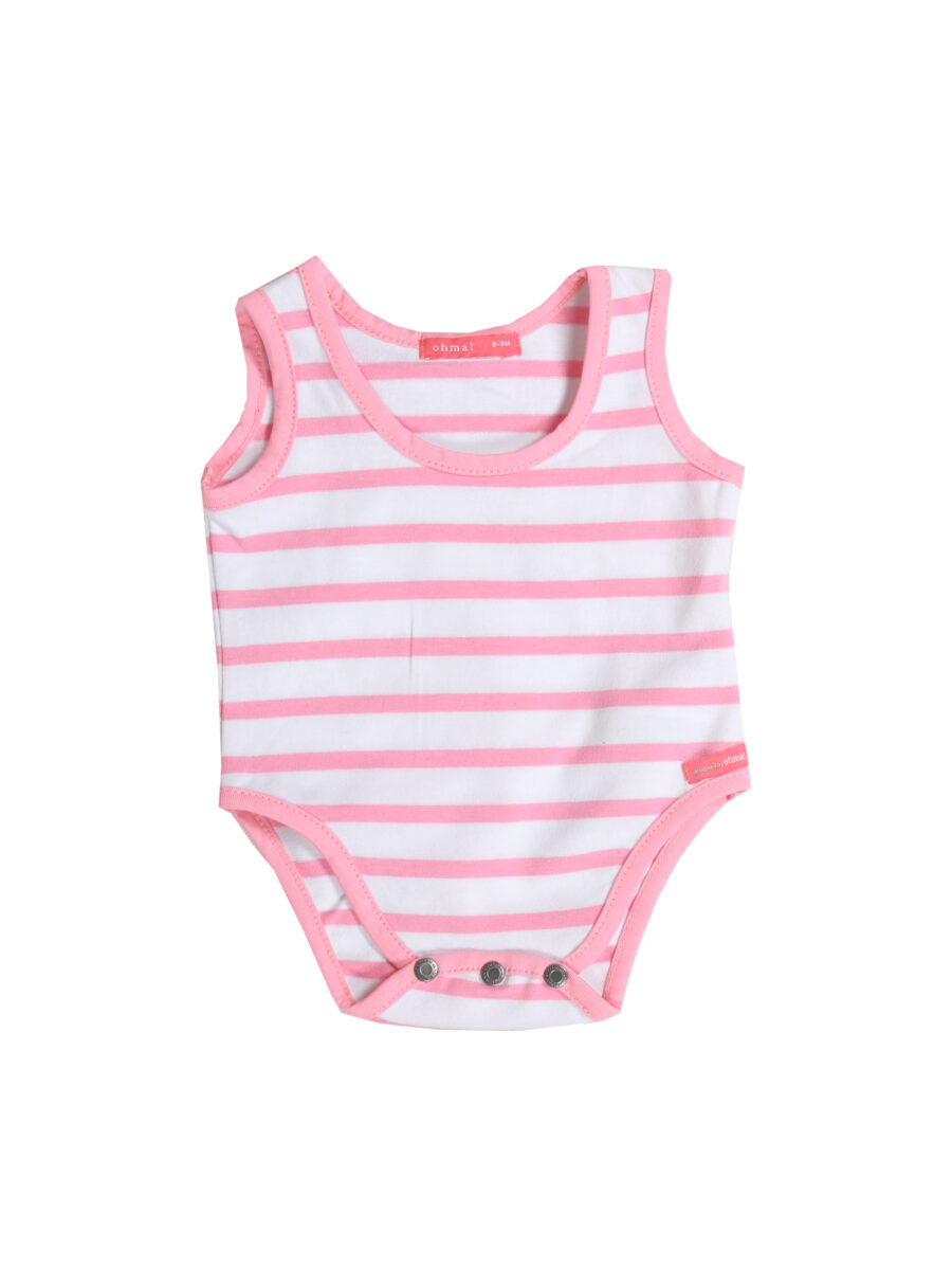 Camiseta tirantes rayas lactancia con baby body - Imagen 6