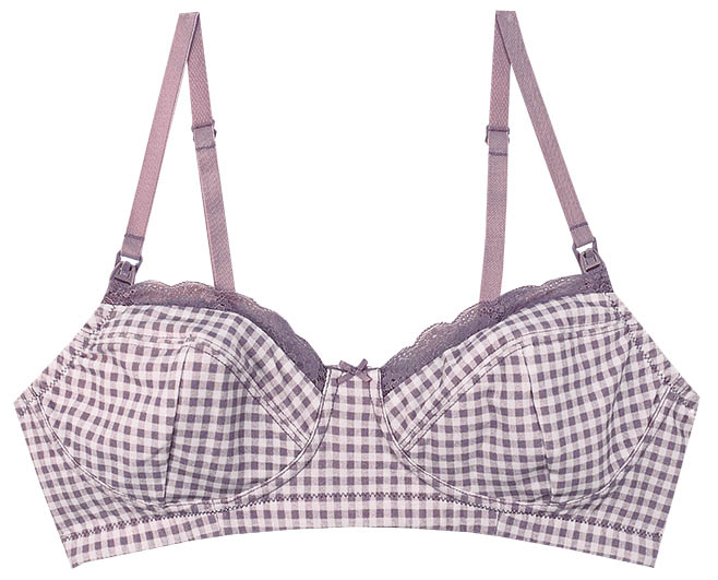 Sujetador de lactancia en algodón print vichy