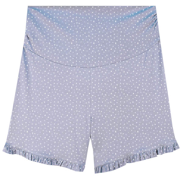 Short pijama estampado con volantes