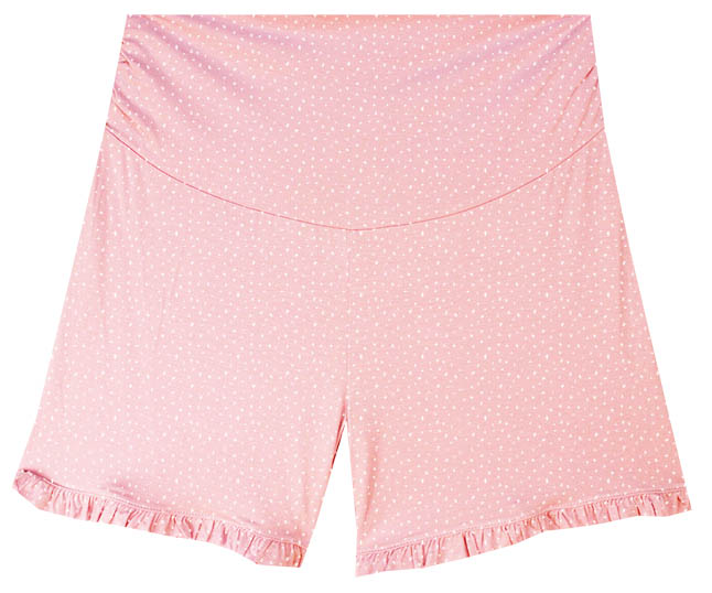 Short pijama estampado con volantes
